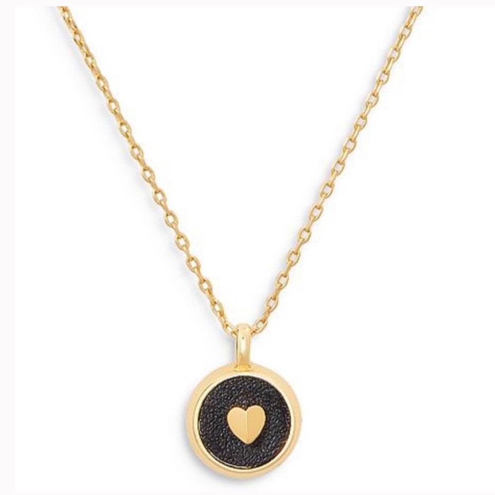 $68 Kate Spade Heartful Heart Pendant Black